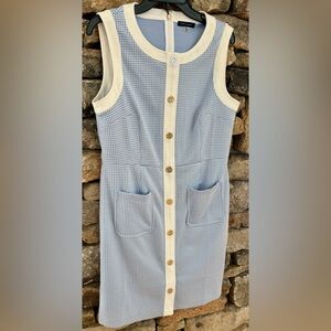 Tommy Hilfiger Sheath Dress Size 10 gingham baby blue 🩵